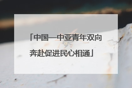 中国—中亚青年双向奔赴促进民心相通