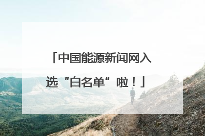 中国能源新闻网入选“白名单”啦！