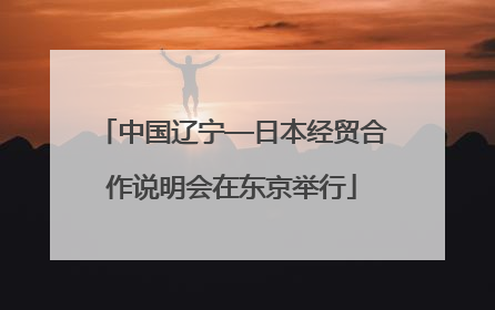中国辽宁—日本经贸合作说明会在东京举行