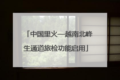 中国里火—越南北峰生通道旅检功能启用