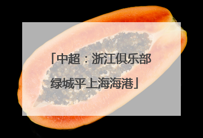 中超：浙江俱乐部绿城平上海海港