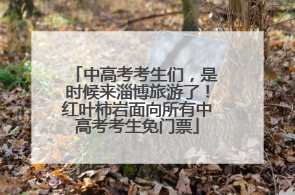 中高考考生们，是时候来淄博旅游了！红叶柿岩面向所有中高考考生免门票