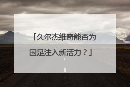 久尔杰维奇能否为国足注入新活力？