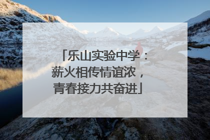 乐山实验中学：薪火相传情谊浓，青春接力共奋进