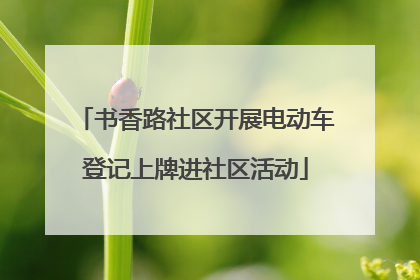 书香路社区开展电动车登记上牌进社区活动
