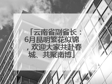 云南省副省长：6月昆明繁花似锦，欢迎大家共赴春城、共聚南博
