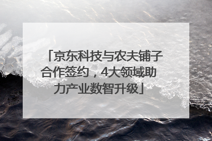 京东科技与农夫铺子合作签约，4大领域助力产业数智升级