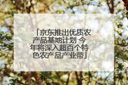 京东推出优质农产品基地计划 今年将深入超百个特色农产品产业带