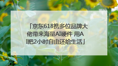 京东618携多位品牌大佬带来海量AI硬件 用AI把2小时自由还给生活