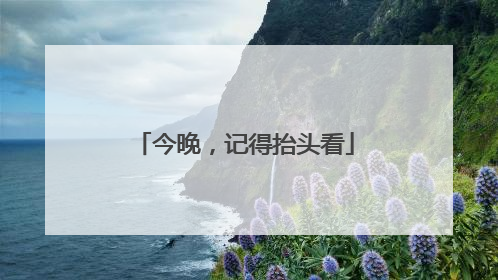 今晚，记得抬头看