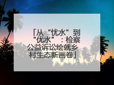 从“忧水”到“优水”：检察公益诉讼绘就乡村生态新画卷