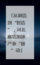 从制造到“智造”，河北廊坊加速产业“链”动