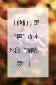 他们，是“声”而不凡的“澜精灵”
