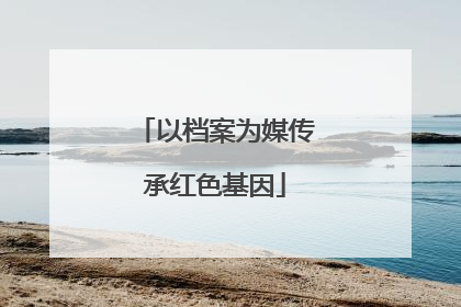 以档案为媒传承红色基因