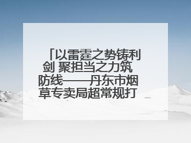 以雷霆之势铸利剑 聚担当之力筑防线——丹东市烟草专卖局超常规打假打私工作纪实
