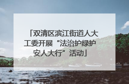 双清区滨江街道人大工委开展“法治护绿护安人大行”活动