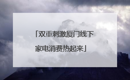 双重刺激厦门线下家电消费热起来