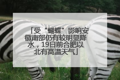 受“蝴蝶”影响安徽南部仍有较明显降水，19日前合肥以北有高温天气