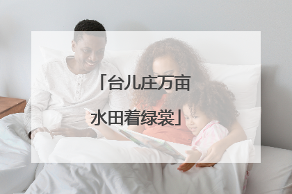 台儿庄万亩水田着绿裳