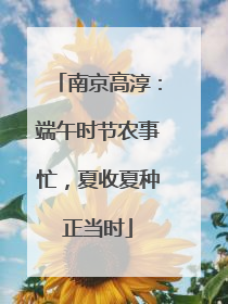 南京高淳：端午时节农事忙，夏收夏种正当时