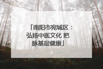 南阳市宛城区：弘扬中医文化 把脉基层健康