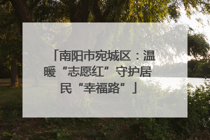 南阳市宛城区：温暖“志愿红”守护居民“幸福路”