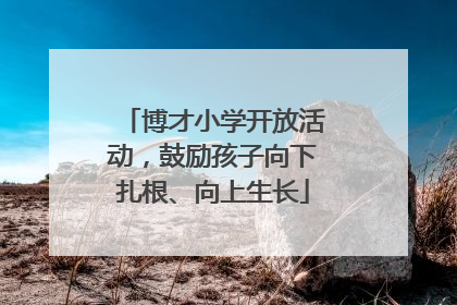 博才小学开放活动，鼓励孩子向下扎根、向上生长