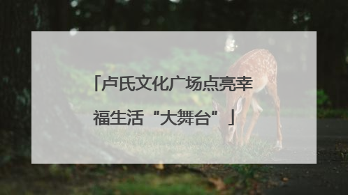 卢氏文化广场点亮幸福生活“大舞台”