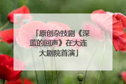 原创杂技剧《深蓝的回声》在大连大剧院首演