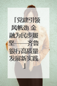 党建引领风帆劲 金融为民步履坚——齐鲁银行高质量发展新实践