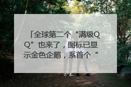 全球第二个“满级QQ”也来了，图标已显示金色企鹅，系首个“满级QQ”的小号