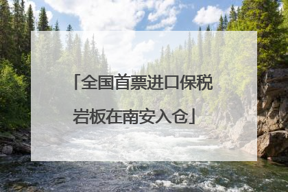 全国首票进口保税岩板在南安入仓