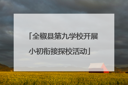 全椒县第九学校开展小初衔接探校活动