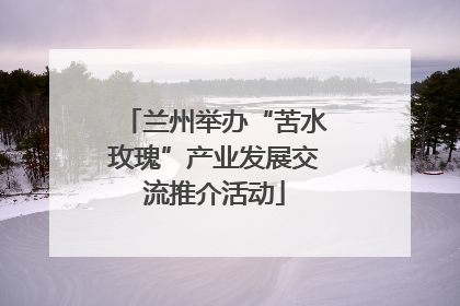 兰州举办“苦水玫瑰”产业发展交流推介活动