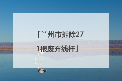 兰州市拆除271根废弃线杆