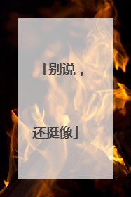 别说，还挺像