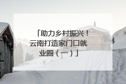 助力乡村振兴！云南打造家门口就业圈（一）