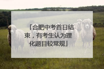 合肥中考首日结束，有考生认为理化题目较常规