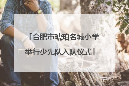 合肥市琥珀名城小学举行少先队入队仪式