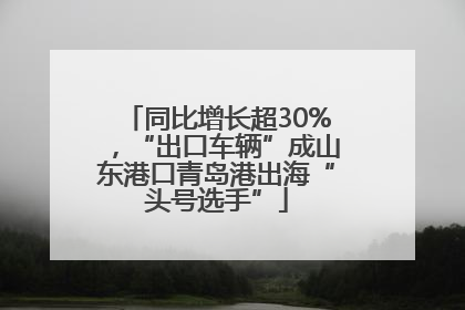 同比增长超30%，“出口车辆”成山东港口青岛港出海“头号选手”