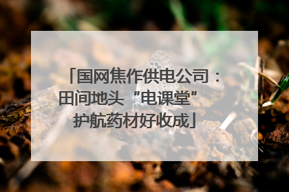 国网焦作供电公司：田间地头“电课堂” 护航药材好收成