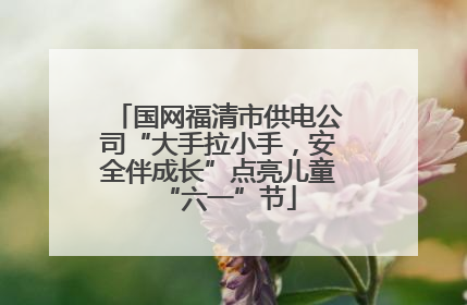 国网福清市供电公司“大手拉小手，安全伴成长”点亮儿童“六一”节