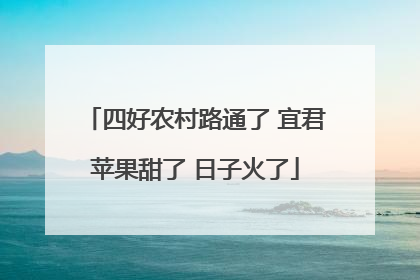 四好农村路通了 宜君苹果甜了 日子火了