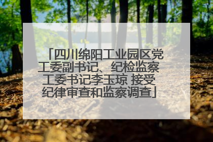 四川绵阳工业园区党工委副书记、纪检监察工委书记李玉琼 接受纪律审查和监察调查