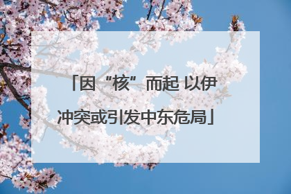 因“核”而起 以伊冲突或引发中东危局