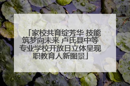 家校共育绽芳华 技能筑梦向未来 卢氏县中等专业学校开放日立体呈现职教育人新图景