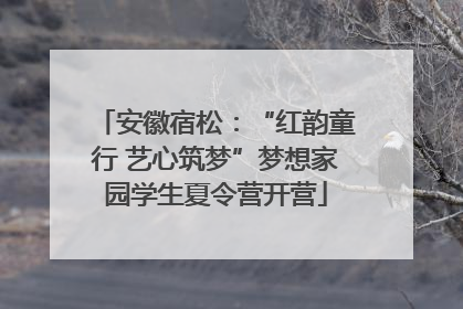 安徽宿松：“红韵童行 艺心筑梦”梦想家园学生夏令营开营