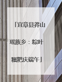 宜章县莽山瑶族乡：粽叶糍粑庆端午