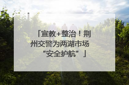 宣教+整治！荆州交警为两湖市场“安全护航”