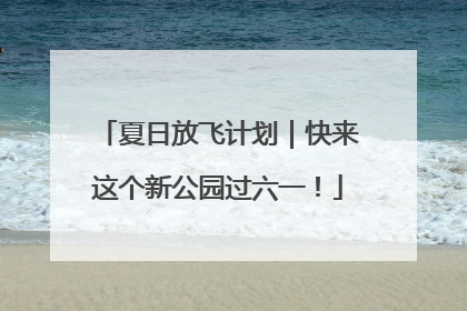 夏日放飞计划｜快来这个新公园过六一！